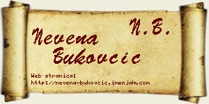 Nevena Bukovčić vizit kartica